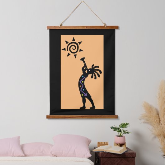 Zuidwestelijk Kokopelli hangend wandtapijt Hangend Wandkleed (Slaapkamer)