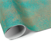 Zuidwestelijk Koper Blauwgroen Abstract Patroon Cadeaupapier (Rol Hoek)