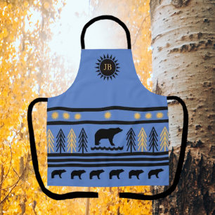 Zuidwestelijk Mountain Blue Navajo Zwart Beer Scho Schort
