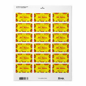 Zuidwestelijk Ontwerp Zelfgemaakte Hete Saus Label (Full Sheet)