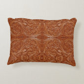 zuidwestelijk patroon western landschapsleer decoratief kussen (Achterkant)