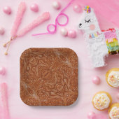 zuidwestelijk patroon western landschapsleer papieren bordje (Feest)