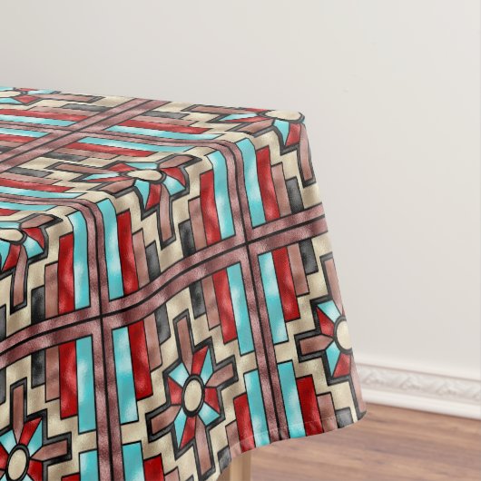 Zuidwestelijk patroontafelglas, gesneden op de kun tafelkleed (Voorbeeld)