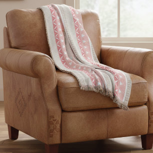 Zuidwestelijk Roos Roze geometrisch patroon Deken