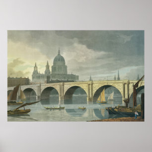 Zuidwestelijk uitzicht van de Sint-Paulskathedraal Poster