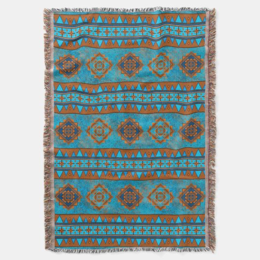 Zuidwestelijke bergtoppen over patroon deken (Voorkant Verticaal)