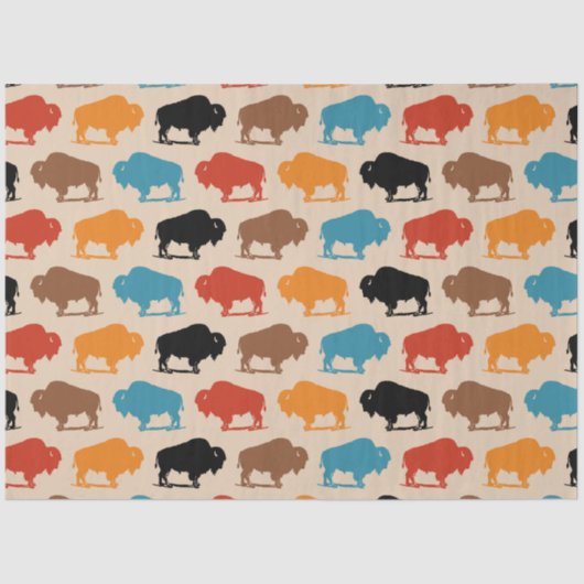 Zuidwestelijke Buffalo Pattern Rug Tissuepapier (Voorkant)