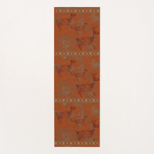 Zuidwestelijke Canyons Herten Petroglyph Yogamat (Voorkant)