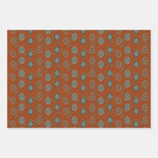 Zuidwestelijke Canyons Petroglyph en Geometrisch P Inpakpapier Vel (Voorkant 3)