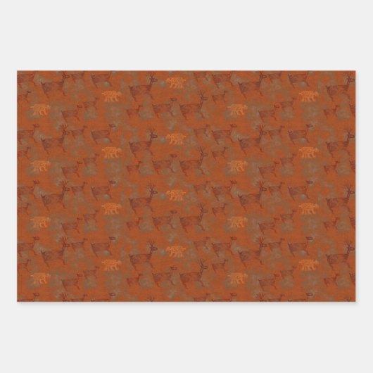 Zuidwestelijke Canyons Petroglyph en Geometrisch P Inpakpapier Vel (Voorkant)