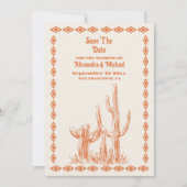 Zuidwestelijke Country Ranch Westerne bruiloft Save The Date (Voorkant)