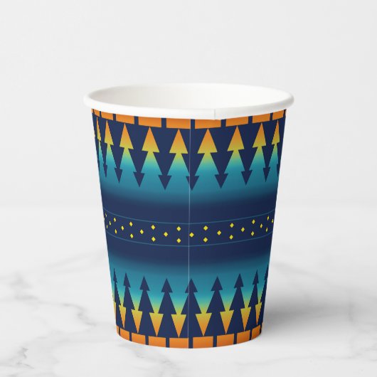 Zuidwestelijke Deken Stijl Zonsondergang Pines Des Papieren Bekers (Rechts)