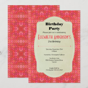 Zuidwestelijke Driehoeken en Diamanten Verjaardags Kaart