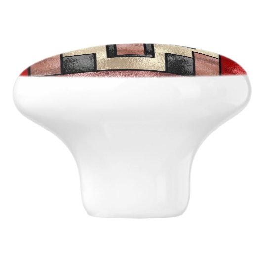 Zuidwestelijke Faux Glas in lood keramische knop (Zijkant)