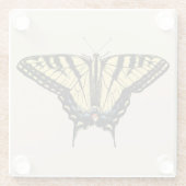 Zuidwestelijke gele zandstaartvlinder glazen onderzetter (Achterkant)