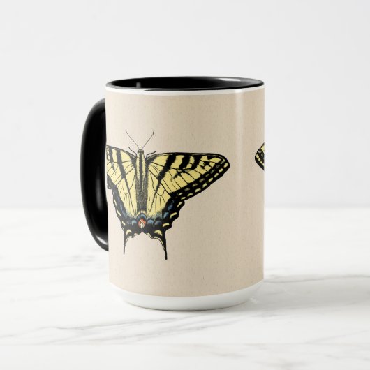 Zuidwestelijke gele zandstaartvlinder mok (Voorkant links)