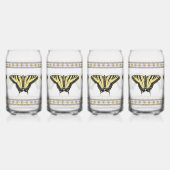 Zuidwestelijke gele zwaluwstaartvlinders blikvorm glas (Links)