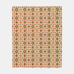 Zuidwestelijke groene en oranje fleece deken