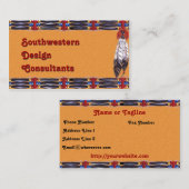 Zuidwestelijke haarpijp en veren visitekaartje (Voorkant / Achterkant)