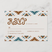Zuidwestelijke Huwelijk RSVP Kaart (Voorkant)