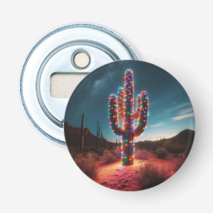 Zuidwestelijke Kerstmis woestijncactus Button Flesopener