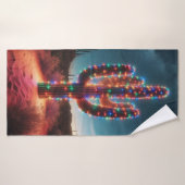 Zuidwestelijke kerstwoestijncactus badhanddoek (Badhanddoek)