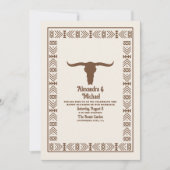 Zuidwestelijke Land Ranch Westerne Bruiloft QR Cod Kaart (Voorkant)