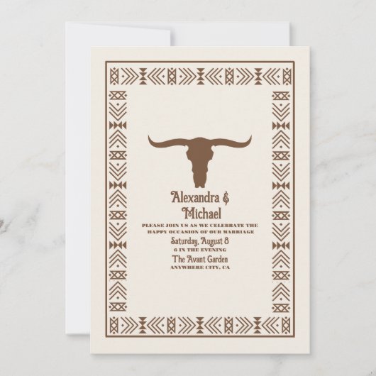 Zuidwestelijke Land Ranch Westerne Bruiloft QR Cod Kaart (Voorkant)