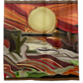 Zuidwestelijke luchten Abstracte kunst Douchegordijn (Voorkant)