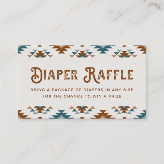 Zuidwestelijke luier Raffle Kaarten (Voorkant)