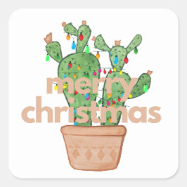 Zuidwestelijke Merry Christmas Cactus Stickers
