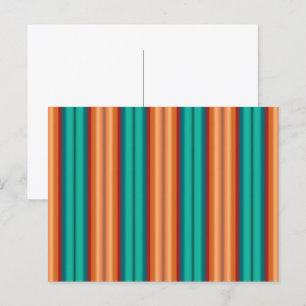 Zuidwestelijke oranje rode turquoise regenboog str briefkaart