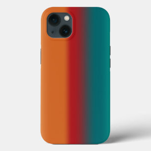 Zuidwestelijke Oranje Rode Turquoise Regenboogstri iPhone 13 Hoesje