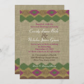 Zuidwestelijke Patroon Bruiloft Kaart (Voorkant / Achterkant)