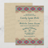 Zuidwestelijke Patroon Bruiloft Kaart (Voorkant / Achterkant)