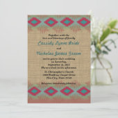 Zuidwestelijke Patroon Bruiloft Kaart (Staand voorkant)