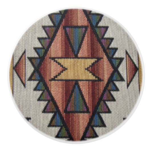 Zuidwestelijke patroon keramische knop (Voorkant)