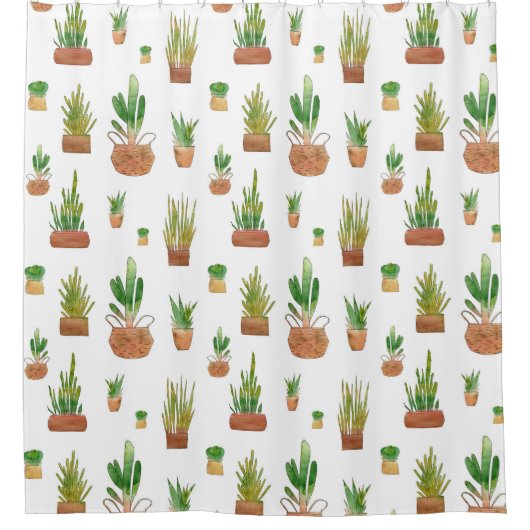 Zuidwestelijke Planten Douchegordijn (Voorkant)