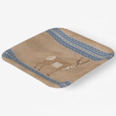 Zuidwestelijke Pronghorn staande antilope blauwe r Papieren Bordje (Gebogen)