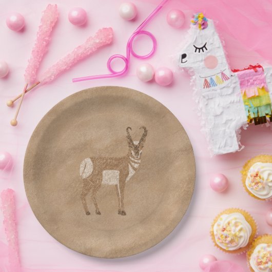 Zuidwestelijke Pronghorn staande antilope ontwerp Papieren Bordje (Feest)