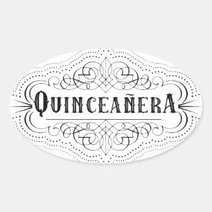 Zuidwestelijke Quinceañera Ovale Sticker