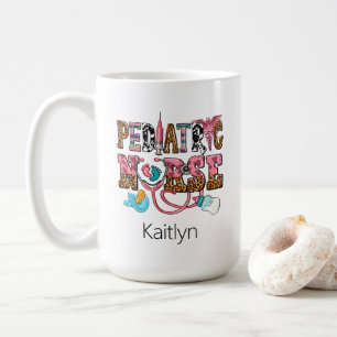 Zuidwestelijke Retro Pediatrische Nurse Typografie Koffiemok