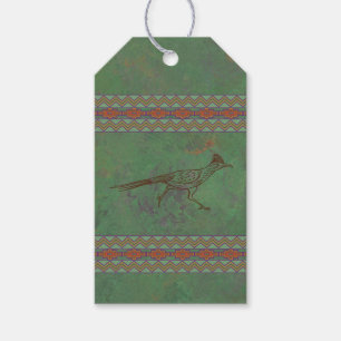 Zuidwestelijke Roadrunner Vogel Sagebrush Groen Cadeaulabel