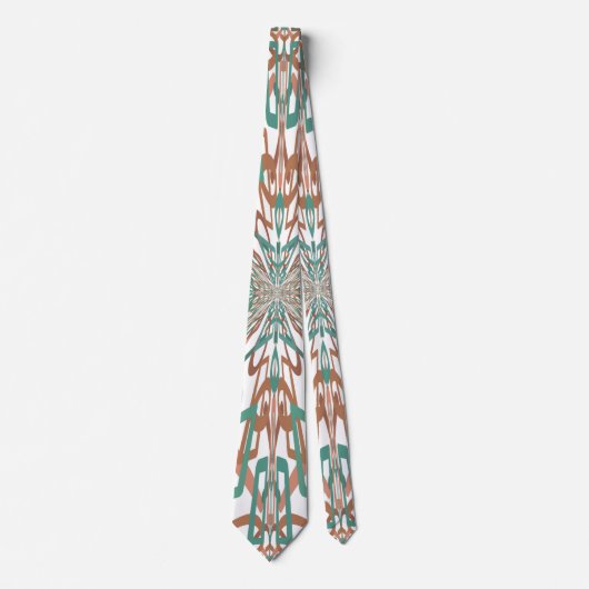 Zuidwestelijke Rust Turquoise Line Drawing Pattern Stropdas (Voorkant)