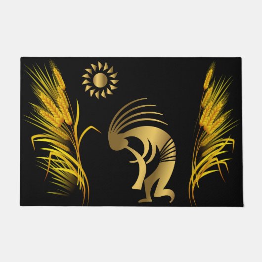 Zuidwestelijke Springtime Kokopelli Deurmat (Voorkant)