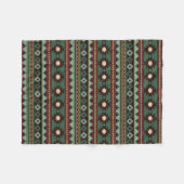Zuidwestelijke stam groen bruin fleece deken (Voorkant (Horizontaal))