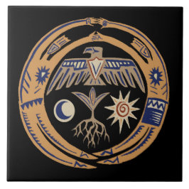 Zuidwestelijke Stam Regen Dans  Tegeltje