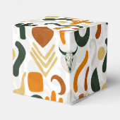 Zuidwestelijke stijl cactus stier schedel cowboy p bedankdoosjes (Achterkant)