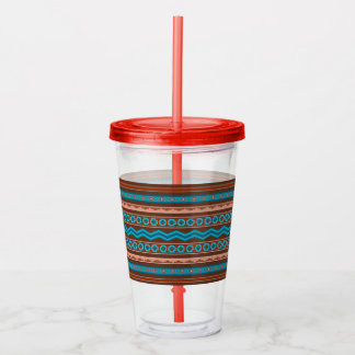 Zuidwestelijke stijl geometrisch ontwerp van Camer Acryl Drinkbeker