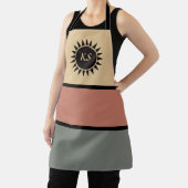 Zuidwestelijke stijl Schort met zwarte mozaïek zon (Insitu)